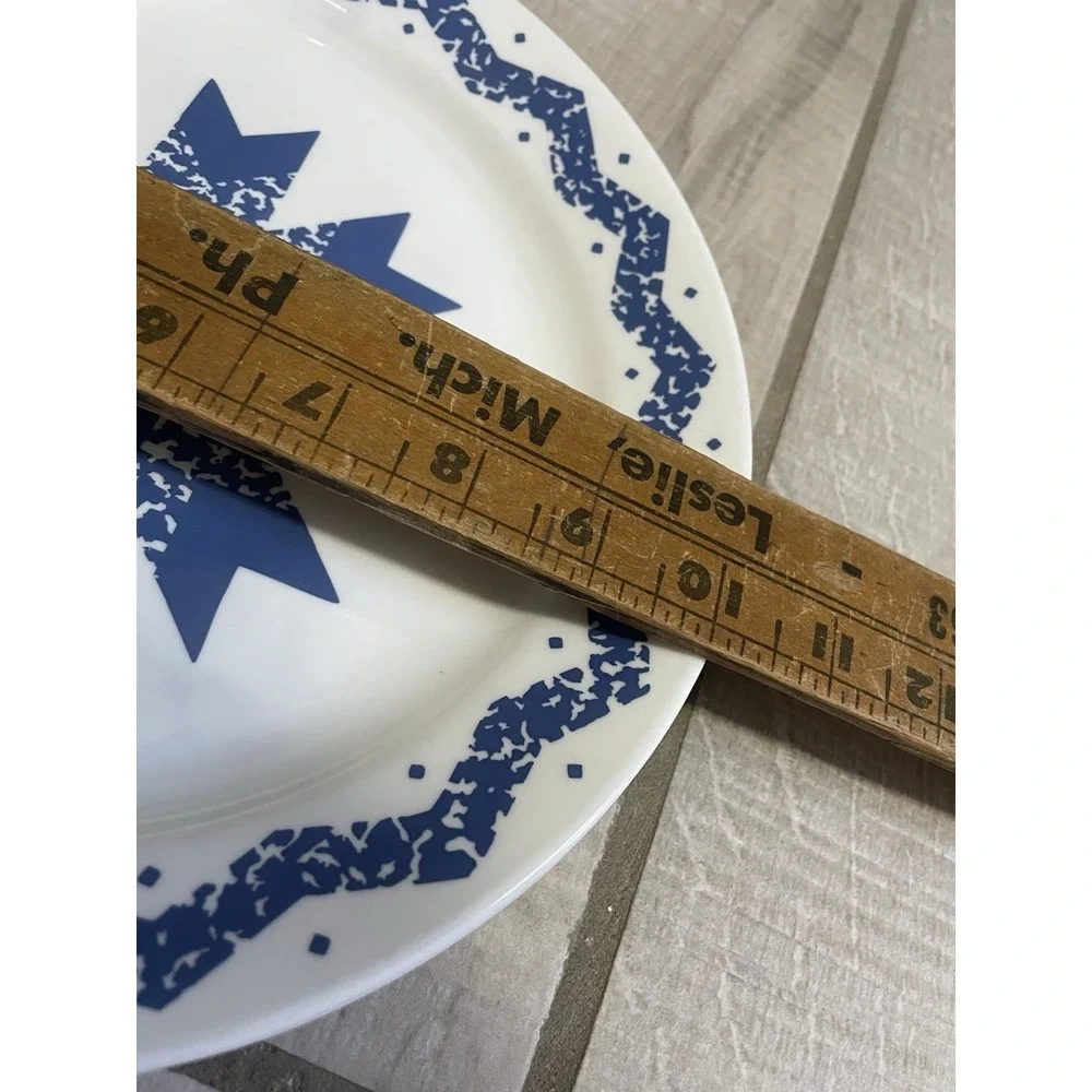 4 Corelle BLUE STAR 10¼-inch Dinner‎ Plates Discontinued